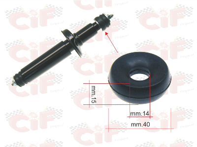 Tampone gommino inferiore battuta ammortizzatore posteriore tipo GRANDE d.14x40x15 mm per APE 50-TL2-TM1