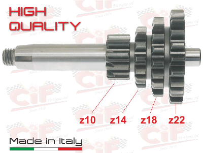 Ingranaggio quadruplo multiplo cambio 10-14-18-22 Vespa 50, 90, 125 ET3 Primavera, PK