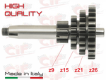 Ingranaggio multiplo cluster cambio 4 marce per APE 50 - Z 9-15-21-26