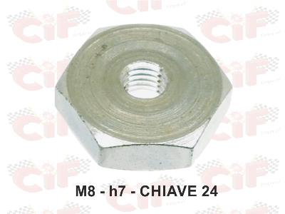 DADO DI REGOLAZIONE VARIATORE - M8 - h7 - CHIAVE 24