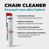 IPONE – Sgrassatore Catena Moto Chain Cleaner – Flacone Spray Multiposizione 750 ml - Efficace contro il Grasso più ostinato - Getto Potente e Preciso senza Schizzi