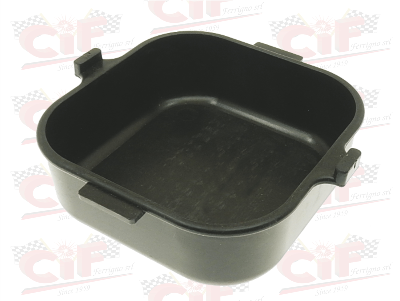 Scatola porta attrezzi quadrata, colore nero in plastica per ciclomotore Piaggio CIAO SC