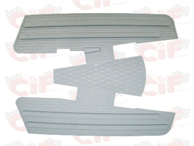Tappeto pedana in gomma grigio Vespa VNA-VNB-VBB-SUPER-GT-GTR-TS-GL-SPRINT-SV-RALLY-160GS-180SS
