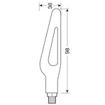 COPPIA FRECCE MOTO LED LAMPA SEQUENZIALI 12V GLORY SQ OMOLOGATE UNIVERSALI
