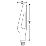 COPPIA FRECCE MOTO LED LAMPA SEQUENZIALI 12V GLORY SQ OMOLOGATE UNIVERSALI