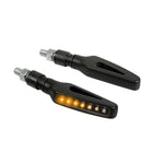 COPPIA FRECCE MOTO LED LAMPA SEQUENZIALI 12V GLORY SQ OMOLOGATE UNIVERSALI