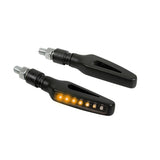 COPPIA FRECCE MOTO LED LAMPA SEQUENZIALI 12V GLORY SQ OMOLOGATE UNIVERSALI