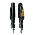 COPPIA FRECCE MOTO LED LAMPA SEQUENZIALI 12V GLORY SQ OMOLOGATE UNIVERSALI