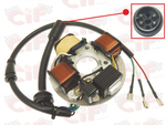Statore completo Vespa PK50S senza avviamento elettrico, 4 poli sullo spinotto