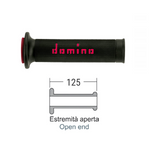 Manopole Domino Stradali NERO/ROSSO per tutte le moto e vespa