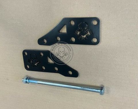 Piastre di rinforzo NERE BOLLA ELABORAZIONI da saldare al telaio per Vespa 50 smallframe