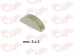 Chiavetta 3x3mm ingranaggio quadruplo frizione vespa 50/125 primavera, et3, pk, lato volano e frizione vespa gs150 tutte