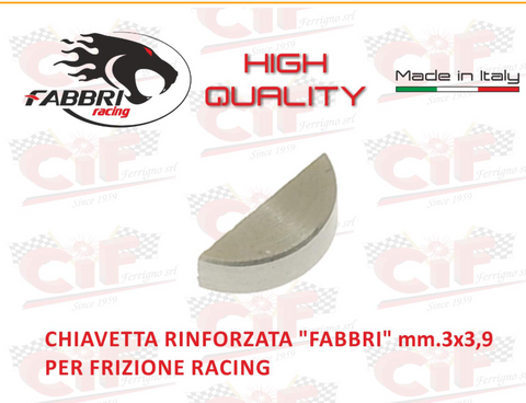 Chiavetta rinforzata FABBRI, 3x3,9mm per frizioni racing per Vespa smallframe, APE