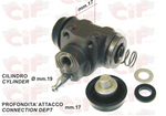 Cilindretto freno posteriore (D. 19mm),profondità fissaggio 17 mm per APE POKER BENZINA E DIESEL