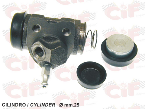 Cilindretto freno posteriore SINISTRO (D. 25mm) CONO CONVESSO per APE 175 - APE MP