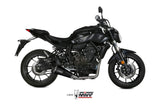 IMPIANTO DI SCARICO COMPLETO ACCIAIO MIVV DELTA RACE NERO BASSO OMOLOGATO PER YAMAHA MT07 2014>2020