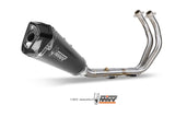 IMPIANTO DI SCARICO COMPLETO ACCIAIO MIVV DELTA RACE NERO BASSO OMOLOGATO PER YAMAHA MT07 2014>2020