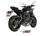IMPIANTO DI SCARICO COMPLETO IN ACCIAIO MIVV DELTA RACE BASSO OMOLOGATO PER YAMAHA MT07 2014>2020
