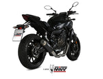 IMPIANTO DI SCARICO COMPLETO IN CARBONIO MIVV GP PRO ALTO OMOLOGATO PER YAMAHA MT07 2014>2020