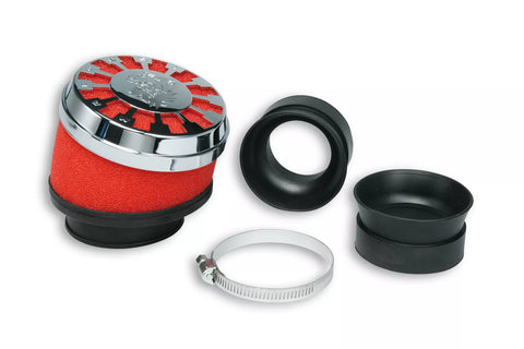 Filtro aria RED FILTER MALOSSI E13 Ø 42 / 50 / 60 inclinato 25° per carburatori