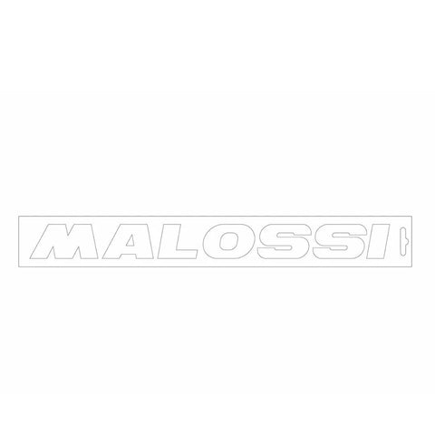 Set 3 adesivi MALOSSI prespaziato bianco 32x3,5cm