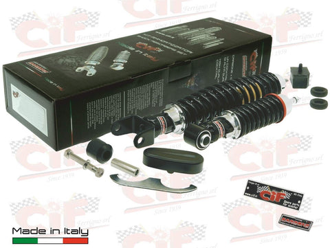 KIT AMMORTIZZATORI CARBONE ANTERIORE + POST REGOLABILE NERO VESPA 50 R L SPECIAL