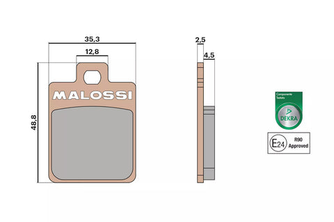 Pastiglie freno MALOSSI MHR sinterizzate per pinza ZIP SP - S14