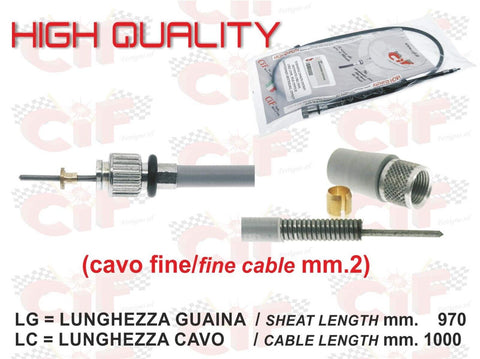 CORDINA TRASMISSIONE CONTACHILOMETRI VESPA 150 `60-`67 -> VBB2T 216000 COD.5639-
