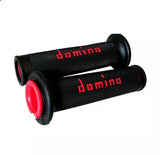 Manopole Domino Stradali NERO/ROSSO per tutte le moto e vespa