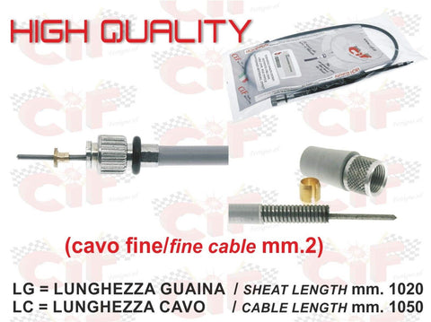 Cavo filo cordina trasmissione contachilometri per VESPA GS 150 GL 150 filo 2mm