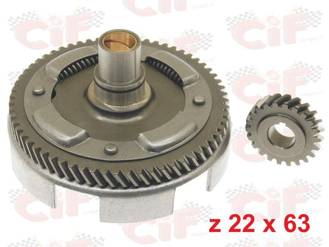KIT PRIMARIA CIF CAMPANA z22/63 DENTI ELICOIDALI PER VESPA 50 L R N