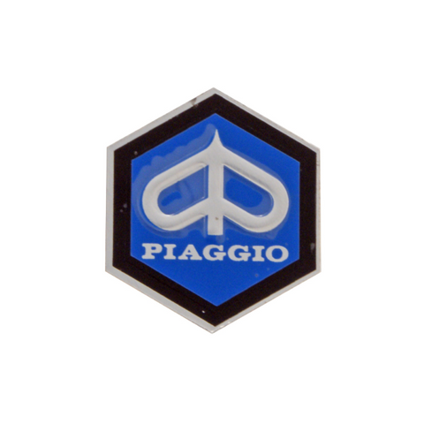 Scudetto adesivo stemma logo Piaggio Vespa 50,special,125 et3 esagono 26 mm