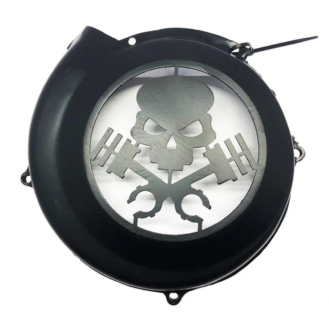 Coprivolano copriventola "TESCHIO" nero per Vespa 50,90,125 Primavera, ET3, PK