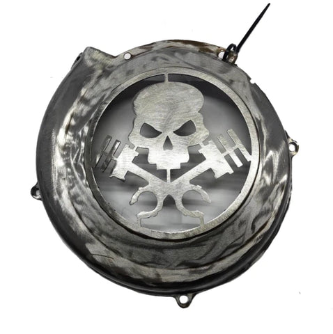 Coprivolano con teschio Vespa 50, 90, 125 ET3 Primavera, PK S, SATINATO