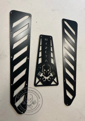 Set pedane in acciaio inox BOLLA ELABORAZIONI per Vespa PX NERE