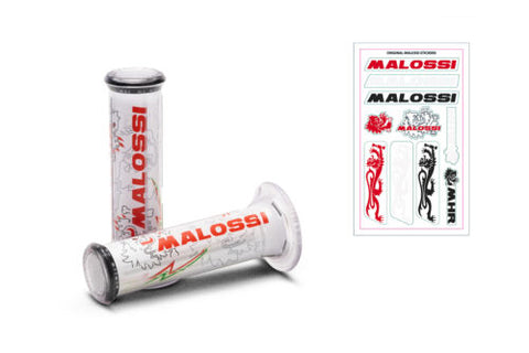 Manopole MALOSSI "Lion" Ø=22/24mm - bianco