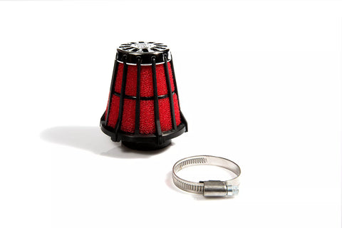 Filtro aria RED FILTER MALOSSI E5 Ø 55, l. 90mm, dritto, per carburatori MIKUNI