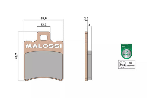 Pastiglie freno MALOSSI MHR SINTERIZZATE per pinza SIP - S10