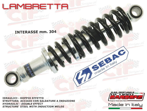 AMMORTIZZATORE POSTERIORE CARBONE VERSIONE ORIGINALE PER LAMBRETTA LI 3 SERIE