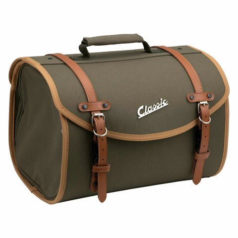 Borsa Valigia SIP CLASSIC per portapacchi Vespa, 480x300x270mm da 35 litri in canvas verde