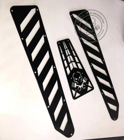 Set PEDANE VESPA CLASSIC NERE BOLLA ELABORAZIONI per Vespa Smallframe