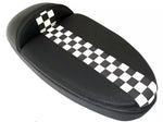Sella da corsa NISA in ABS per Vespa 50/90, 125 Primavera/ET3, cuscino nero a scacchi