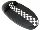 Sella da corsa NISA in ABS per Vespa 50/90, 125 Primavera/ET3, cuscino nero a scacchi