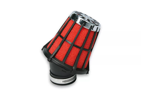 Filtro aria RED FILTER MALOSSI E5 Ø 38, l. 115mm, 30°, per carburatori PHBL 20/25