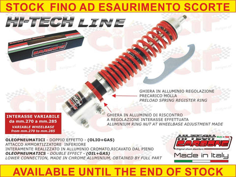 AMMORTIZZATORE ANTERIORE CARBONE HI TECH PER VESPA GT 125 200 GTV GTS 12 250 300