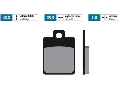 Pastiglie freno anteriore POLINI sinterizzate per pinza ZIP SP, Vespa 50, 125 LX