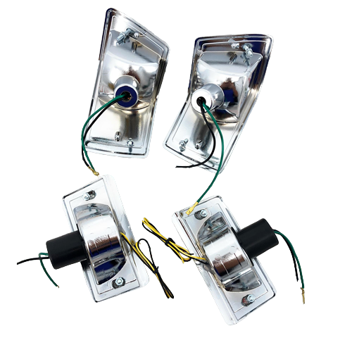 frecce a LED vespa PX PE 80 125 150 200 anteriori posteri cromate