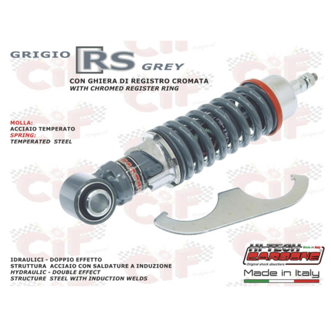 Ammortizzatore anteriore CARBONE Vespa 50, ET3 Primavera, PK S - corpo grigio