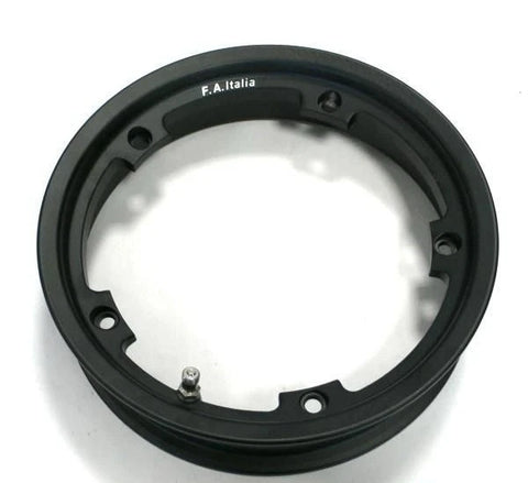 Cerchio in lega tubeless FA Italia "MARGHERITA" 2.10-10 Vespa 50, 125 ET3 Primavera, PK, PX, T5 - nero opaco