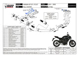 IMPIANTO DI SCARICO COMPLETO IN ACCIAIO NERO MIVV GP PRO ALTO OMOLOGATO PER YAMAHA MT07 2014>2020